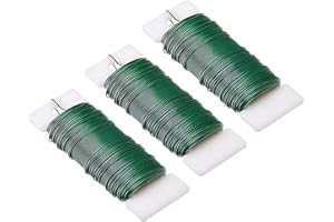 3 Pack Floral Wire - 118 Yards 22 Gauge Green Floral Wire, Flower Wires for Crafts Green Making Decorative Wreaths, Handicraf