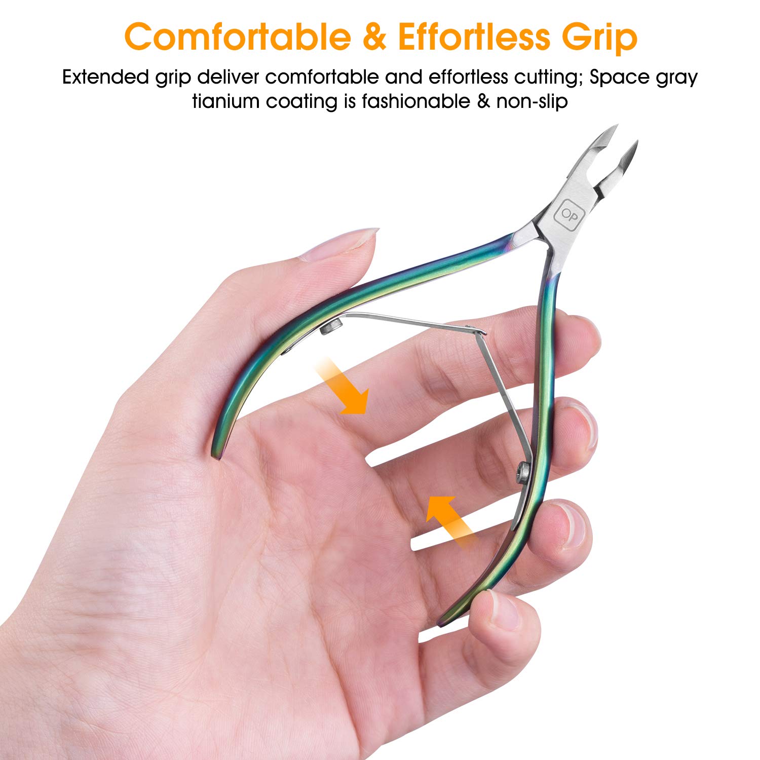 Cuticle Trimmer-opove Cuticle Remover Cuticle Nipper Professional Stainless Steel Cuticle Cutter Clipper Durable Pedicure Manicure Tools for Fingernails and Toenails,X7 mini Color Gradient: Beauty