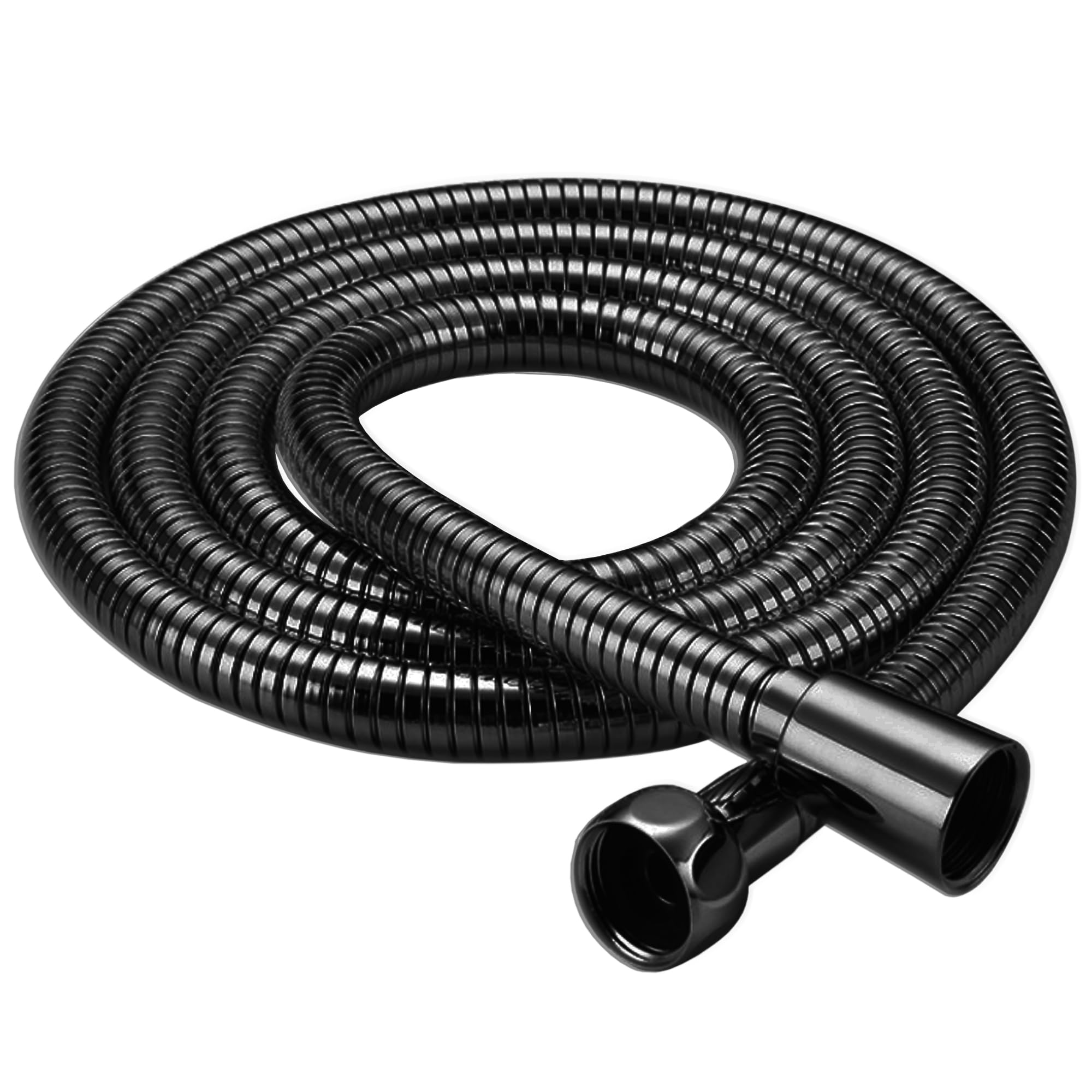 Renimove Black Shower Hose 2m Reinforced Stainless Steel Superior Flexibility Anti-Twist Universal Wear-Resistant 2m Black Shower Hose