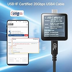 Cable Matters [USB-IF Certified] 20Gbps USB 4 Cable