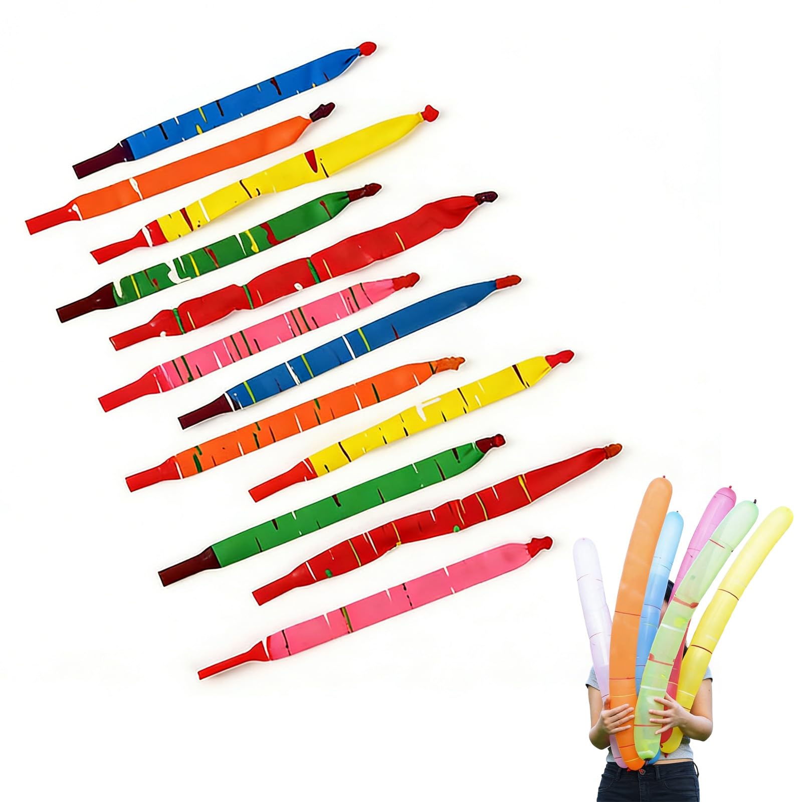 Rocket Balloons, 50 Piece Modelling Balloons Assortment for Outdoor Activities, Long Balloons for Creative Play and Party Decorations, Assorted Colours for Theme Events(Random Colors)