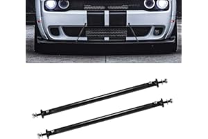 x xotic tech 2pc Adjustable 7.87'' Front Bumper Lip Splitter Diffuser Strut Rod Tie Bars Compatible with Most Vehicles [Black]