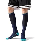 Lycheers Compression Socks 20-30mmHg Graduated Knee High - Support Socks for Women & Men, Nurses Running Travel