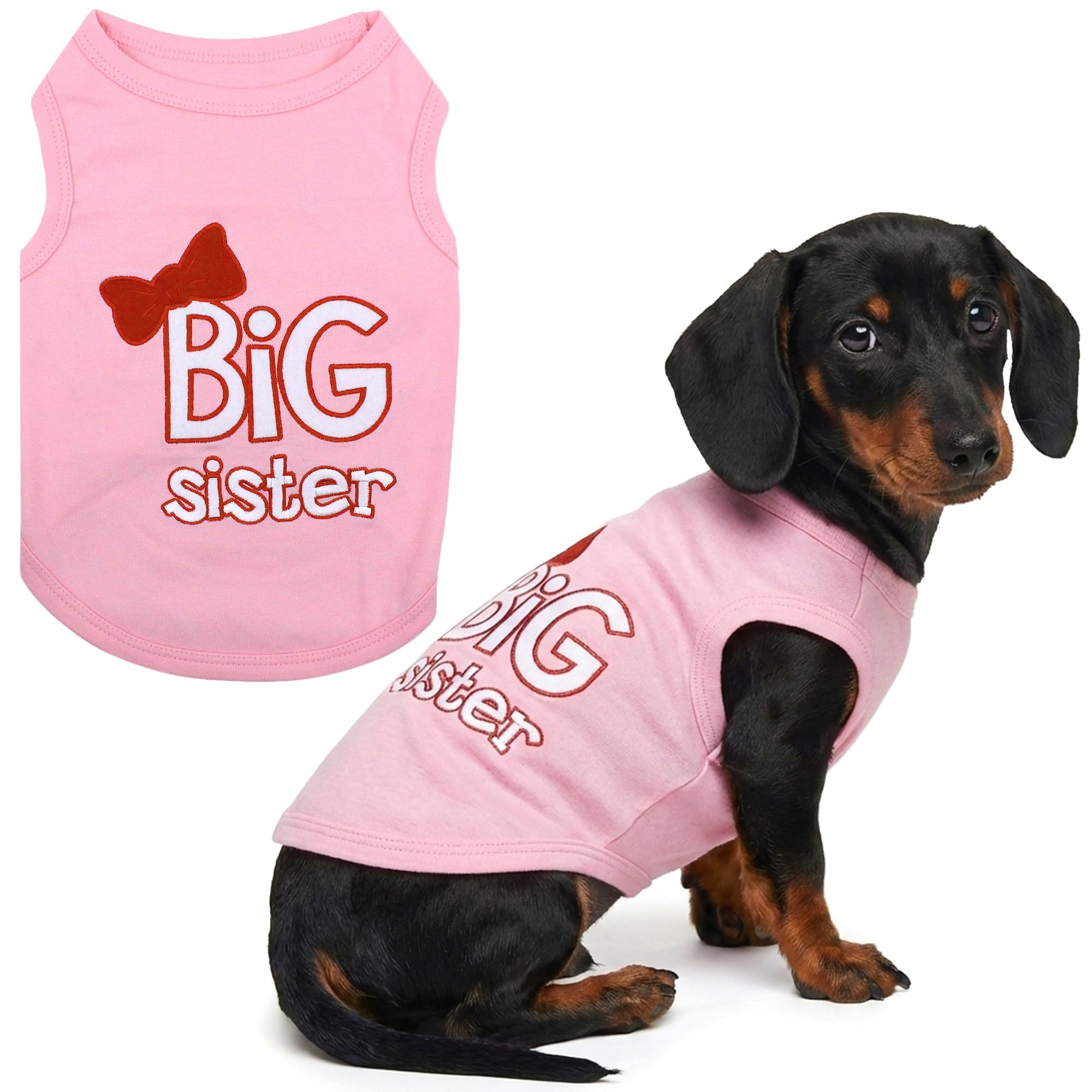 Parisian Pet Big Sister Dog Tank Pink