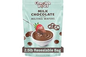 Chocolate Works Milk Chocolate Melting Chocolate Wafers, 2.5lb (Pack of 1)