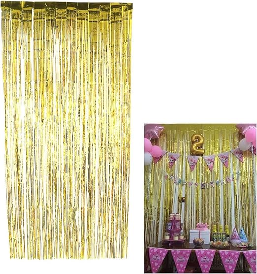 lamina metalica tinsel fringe curtain