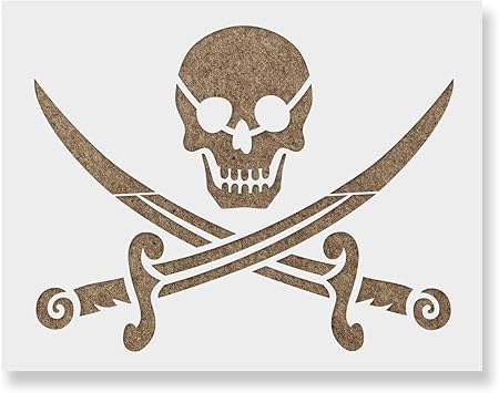 Amazon.com: Pirate Stencil - Reusable Stencils for Painting - Create ...
