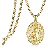 Saint Joseph Necklace 925 Sterling Silver St Joseph Medal Pendant Jesus Sagrada Familia Catholic Gifts for Men Women