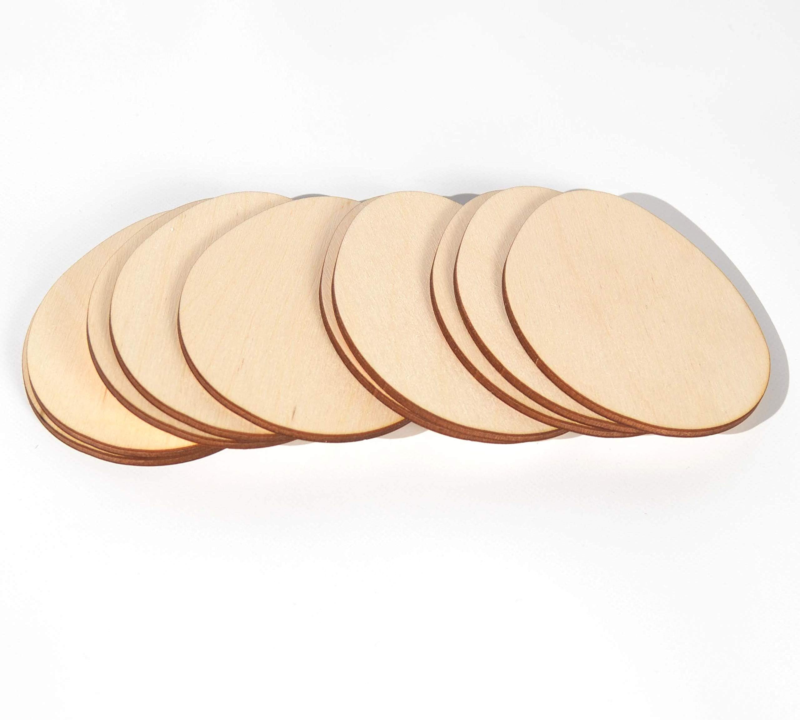 Lasercutouts Group Limited 10 x Wooden Easter Egg Shapes, Plain Blank Wood Craft 100mm (10cm)