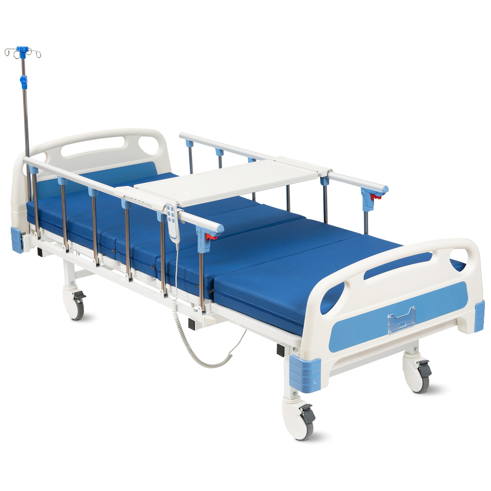 Photo 1 of ***MISSING PARTS*** RESTISLAND Hospital Bed Electric 2 Function, 5-Inch Locking Casters for Home Hospital Use, 530LBS Loading, with IV Pole, Bed Tray and Mattress
