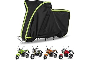 Q QUNSUNUS QUNSUNUS Motorcycle Cover for Grom Msx125/Navi/Monkey, All-Weather Motorcycle Cover with Vent Holes and Lock Holes, Waterproof Outdoor Cover with Wind, Sun, UV and Dust Protection