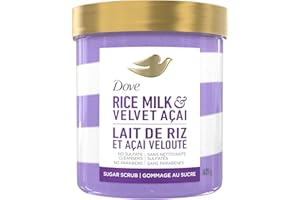 Dove Sugar Scrub Rice Milk & Velvet Acai Moisturizing, 425g