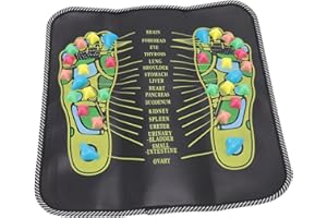 Shipenophy Foot Massage Mat, Reflexology Acupressure Mat for and, with Removable Plastic Blocks for Customization, Suitable f