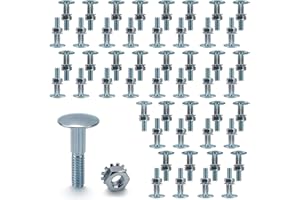 SCONVA 50 Pack 1 1/4" Carriage Bolt & Nut Kit for Overhead Todco Whiting Door Hinge Morgan Supreme Box Truck Trailer Roll Up Door Repair Parts Bolts