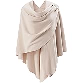 Womens Open Front Poncho Sweater Wrap Topper Knitted Elegant Shawls Cape for Spring Fall Winter