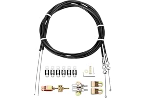 X4XZ 330-9371 Universal Rear Disc/Drum Emergency Parking Brake Cable Complete Kit 110" Long Cables with a 97" Long Sheath E-Brake Set Replace# 3309371