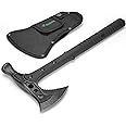 Hitdudu Camping Axe, Survival Chopping Hatchet with Sheath, Tactical Tomahawk with Hammer, Nylon Fiber Handle for Outdoor Survival Hiking Camping