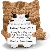 TogyGooty Handmade Crochet Emotional Support Cat Squishy Anniversary/Birthday Gifts for Girlfriend/Boyfriend Stress-Relieving Romantic for Her/Him