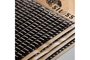 Siless Black 80 mil (2mm) 5 sqft Car Sound Deadening mat - Butyl Automotive Sound Deadener - Noise Insulation and Vibration Dampening Material (5 sqft)