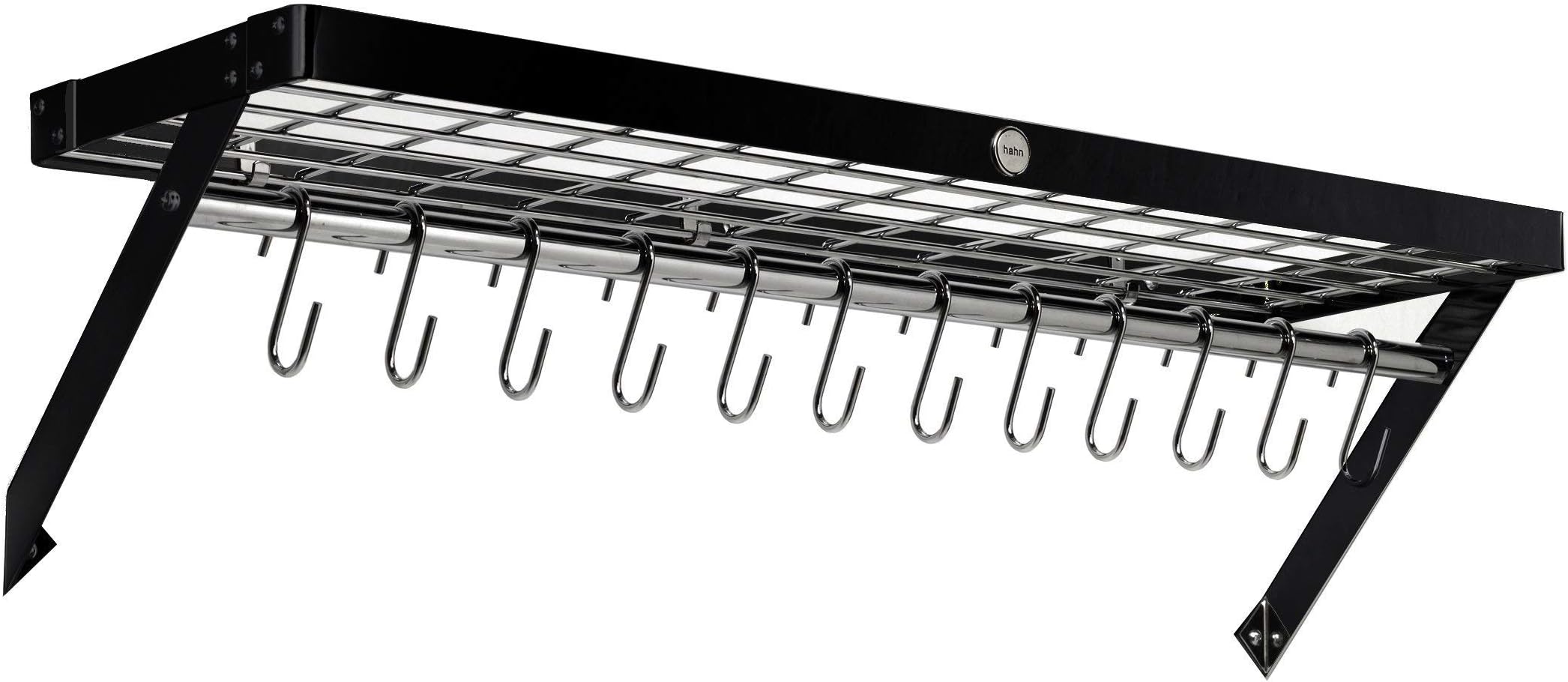 Hahn Black Steel Xl Wall Rack, Black