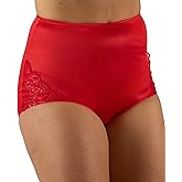 Shadowline womens Nylon Full Brief Panty With Lace 3-pack