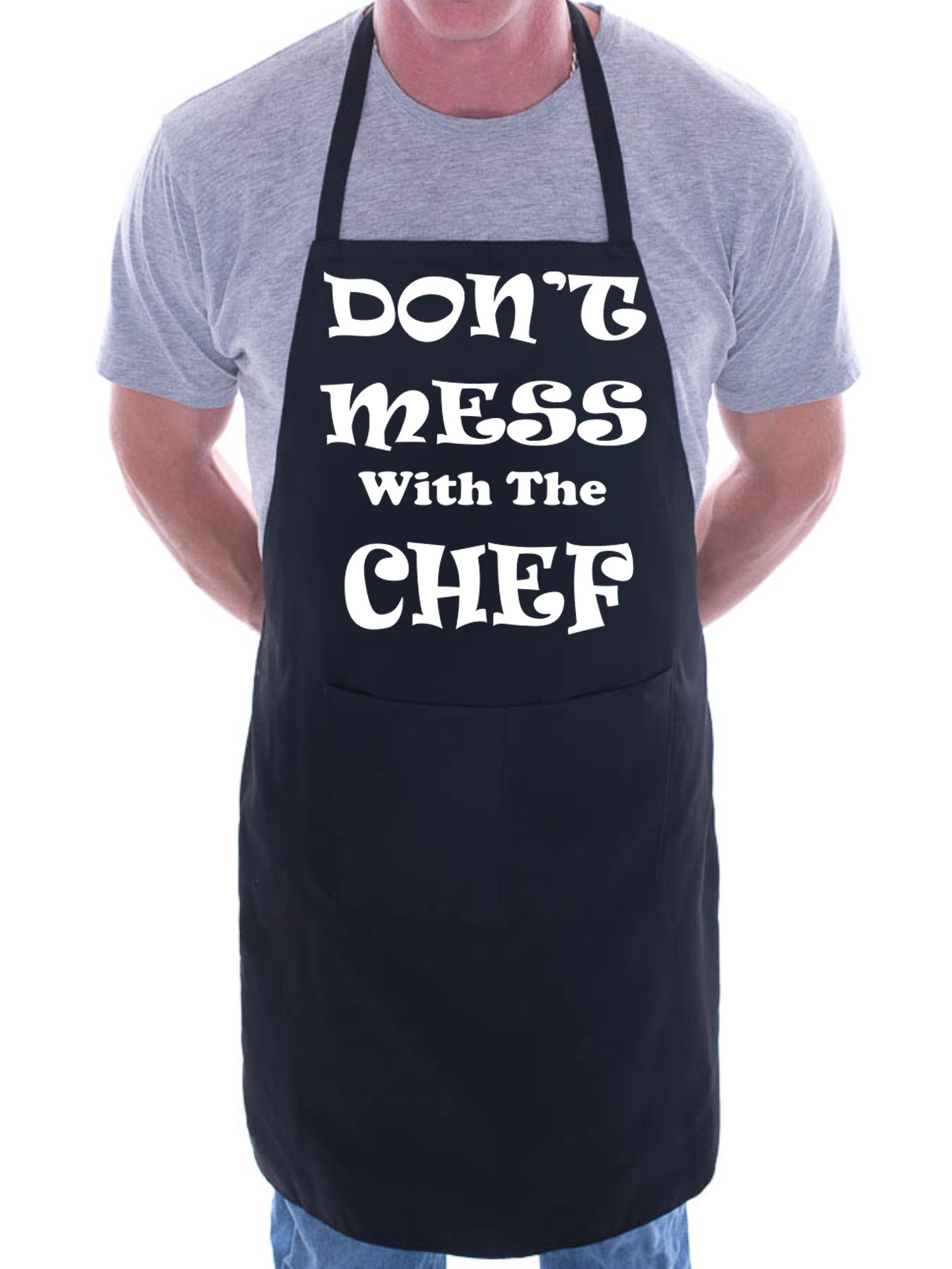 Print4U Don't Mess With The Chef Cooking Funny Unisex Apron Black