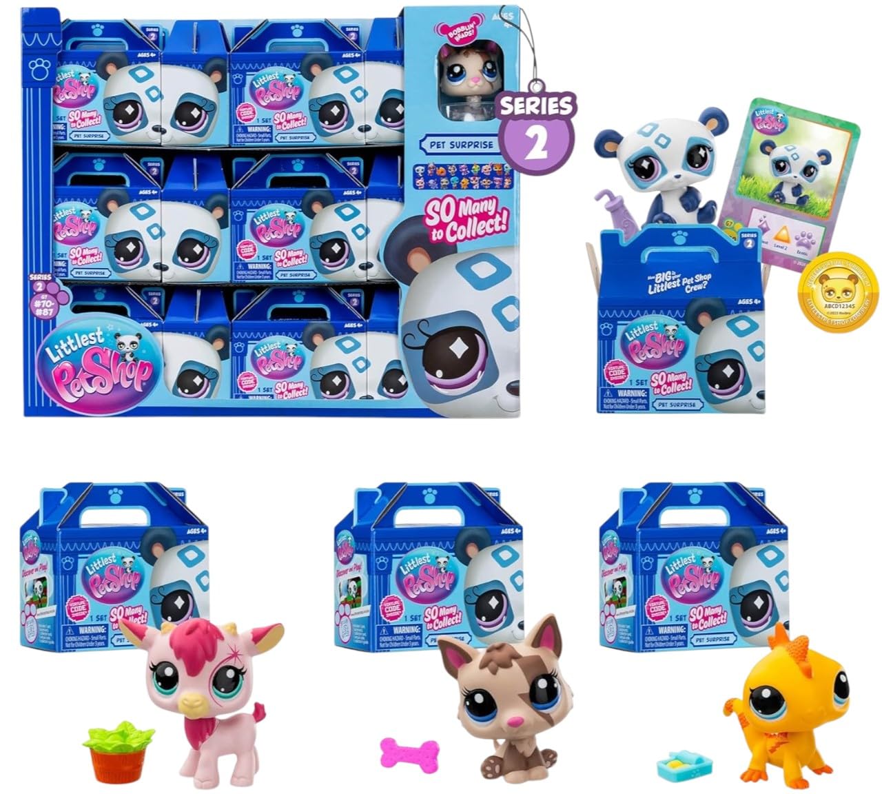 Littlest Pet Shop FULL SET OF 18 Pet Surprise Single Boxes Series 2| Each Pet Surprise Mystery Box Contains 1 LPS Mini Pet Toy 1 Accessory 1 Collector Card And 1 Virtual Code | Collectable Toys — image 1
