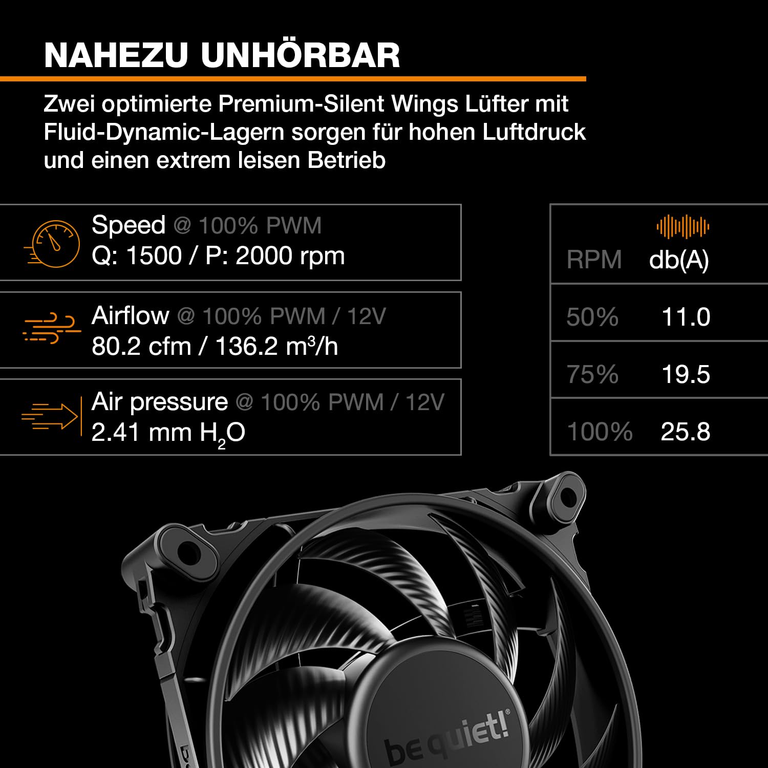 be quiet! Dark Rock Elite Luftkühler, 2x Silent Wings 135mm PWM Lüfter, Speed Switch mit 2 Modi, Hochleistungs-Heatpipes, Frontlüfter-Montagesystem, erhöhte RAM-Kompatibilität, ARGB LEDs, BK038 3