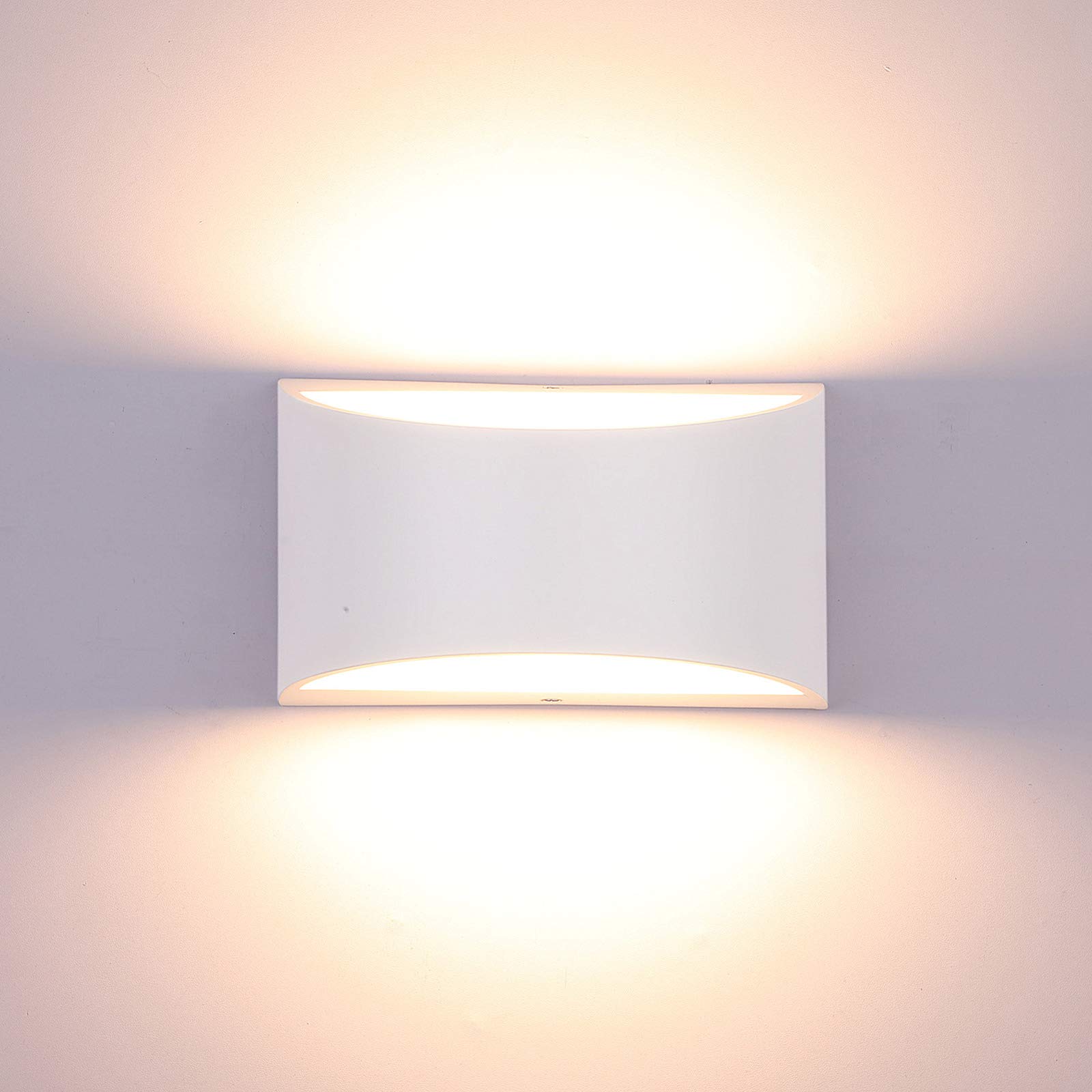 Glighone Indoor Wall Lights Dimmable Wall Lights for Living Room, 10W Warm White Modern Wall Lamp Up Down Led Wall Sconce, Hardwired Wall Lighting for Bedroom Bedside Hallway (Cob Lamp Beads Include) — image 1