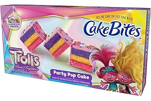 COOKIES UNITED ALWAYS FRESH The Original CakeBites, Dreamworks Trolls Band Together Party Pop Cake, Family Pack
