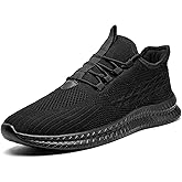XKOWUO Mens Walking Shoes Running Trainers Sneakes Athletic Gym Fitness Sport Shoes Non Slip Breathable Mesh Comfortable Workout Fashion Slip On