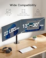 HUANUO Dual Monitor Stand 13-30 Inch 10KG per Arm VESA 75x75/100x100 view 2
