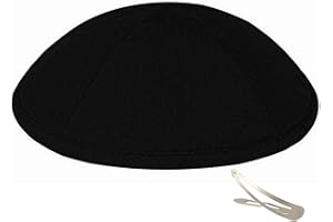 ZION JUDAICA LTD Zion Judaica Deluxe Linen Kippah Kids Yamakas Mens Ceremony Yarmulkes W/Clips