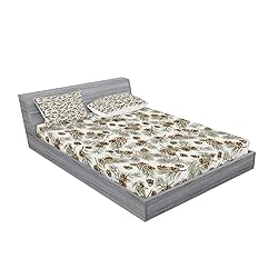 Lunarable Pinecone Fitted Sheet & Pillow Sham