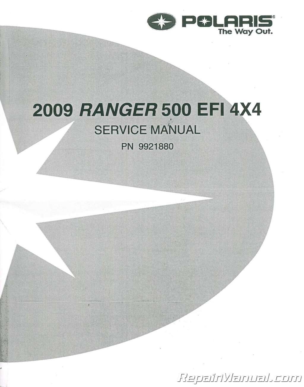 9921880 2009 Polaris Ranger 4X4 500 EFI Service Manual Paperback – 2004