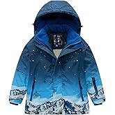 HOTIAN Boys Ski Jacket Colorful Waterproof Insulated Snow Coat Windproof Unisex Winter Outdoor Coats