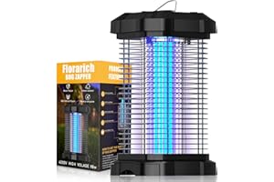 Florarich Bug Zapper Electric Mosquito Zapper with Metal Housing for Outdoor Indoor, 4200V High Powered 18W Waterproof Mosqui