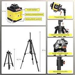 EODOJU Laser Level, 4 x 360° Laser Level with