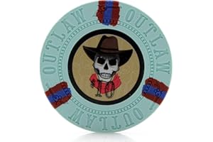 Versa Games Outlaw Clay Poker Chips in 13g - Pack of 50 (Choose Colors) (Light Blue)