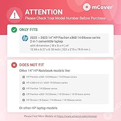 mCover 2022-2023 14" HP Pavilion X360 14-EKxxxx
