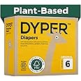 DYPER Baby Diapers Size 6 | Honest Ingredients | Cloth Alternative | Day & Overnight | Made with Plant-Based* Materials | Hypoallergenic for Sensitive Skin, Unscented