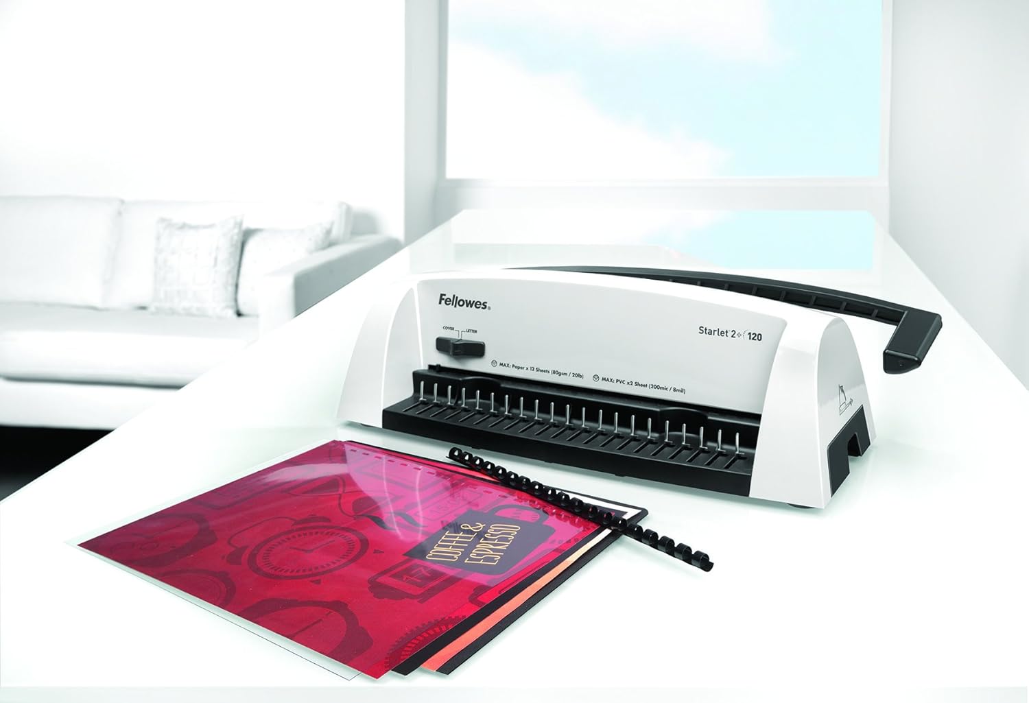 Fellowes Binding Machine Starlet2+ Comb Binding (5227701), White : Office Products