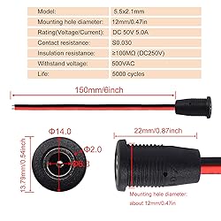 weideer 5Pcs 10A DC-099 DC Power Jack Cord Socket
