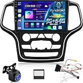 4+64G Android Radio for Jeep Grand Cherokee 2014-2020 for Small Screen | 10'' IPS Touchscreen with Wireless Carplay and Android Auto, Custom Homepage, DSP/EQ, 5G/WiFi, SWC + Rearview Camera + Canbus