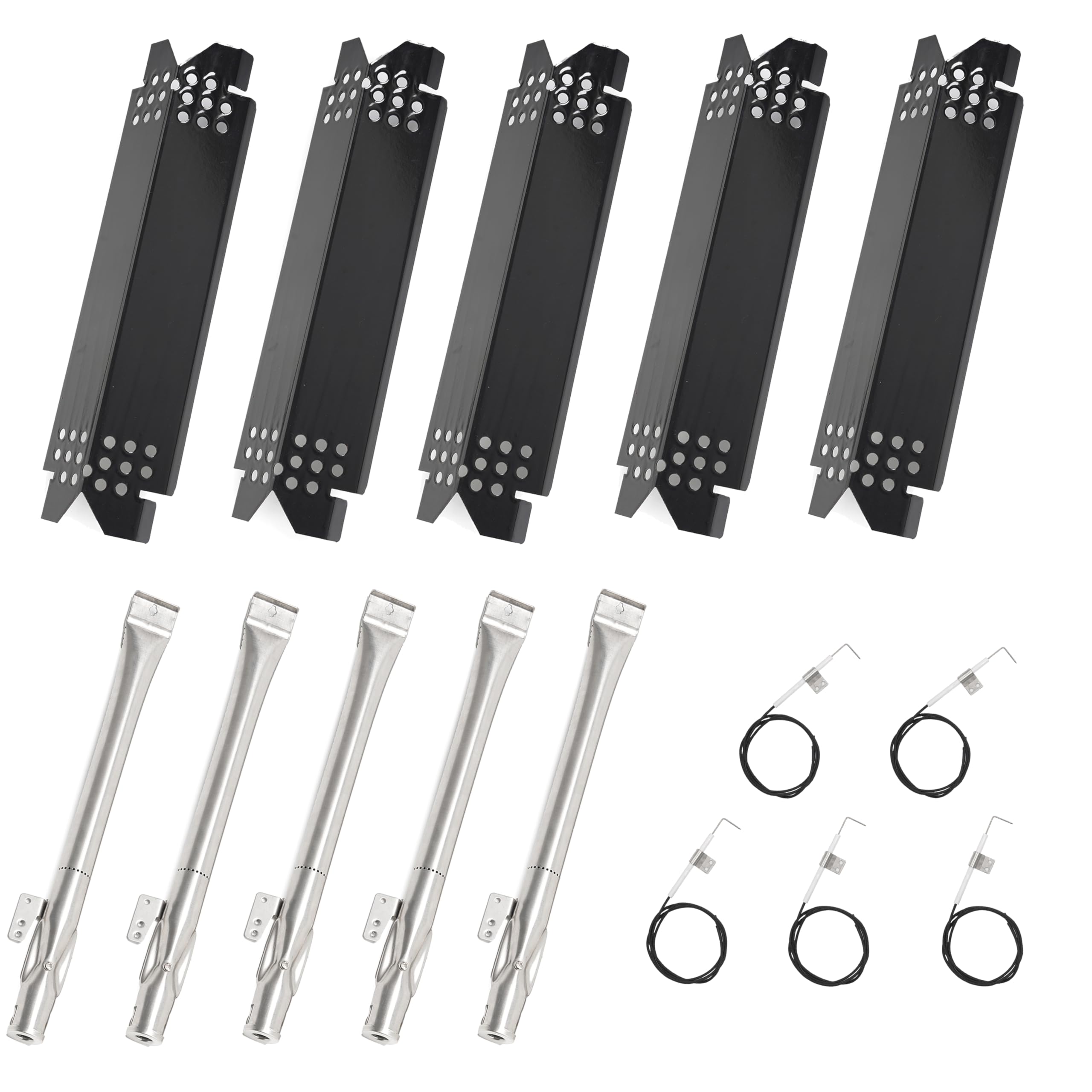 Photo 1 of ZyNolimt 5 Burner Grill Replacement Parts for Nexgrill 720-0888N 720-0888A, Heat Plate Shields and Burner Tubes Kit for Nexgrill 5-Burner 720-0888, for Nexgrill 4 Burner 720-0830H Replacements