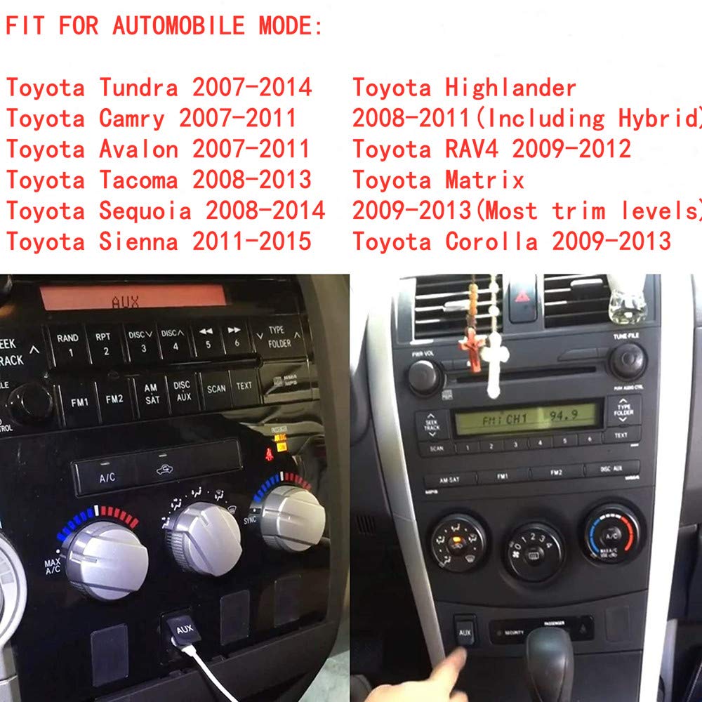 RLP Aux Jack Port Replacement 8619002010 fit Corolla Tundra Aux Port