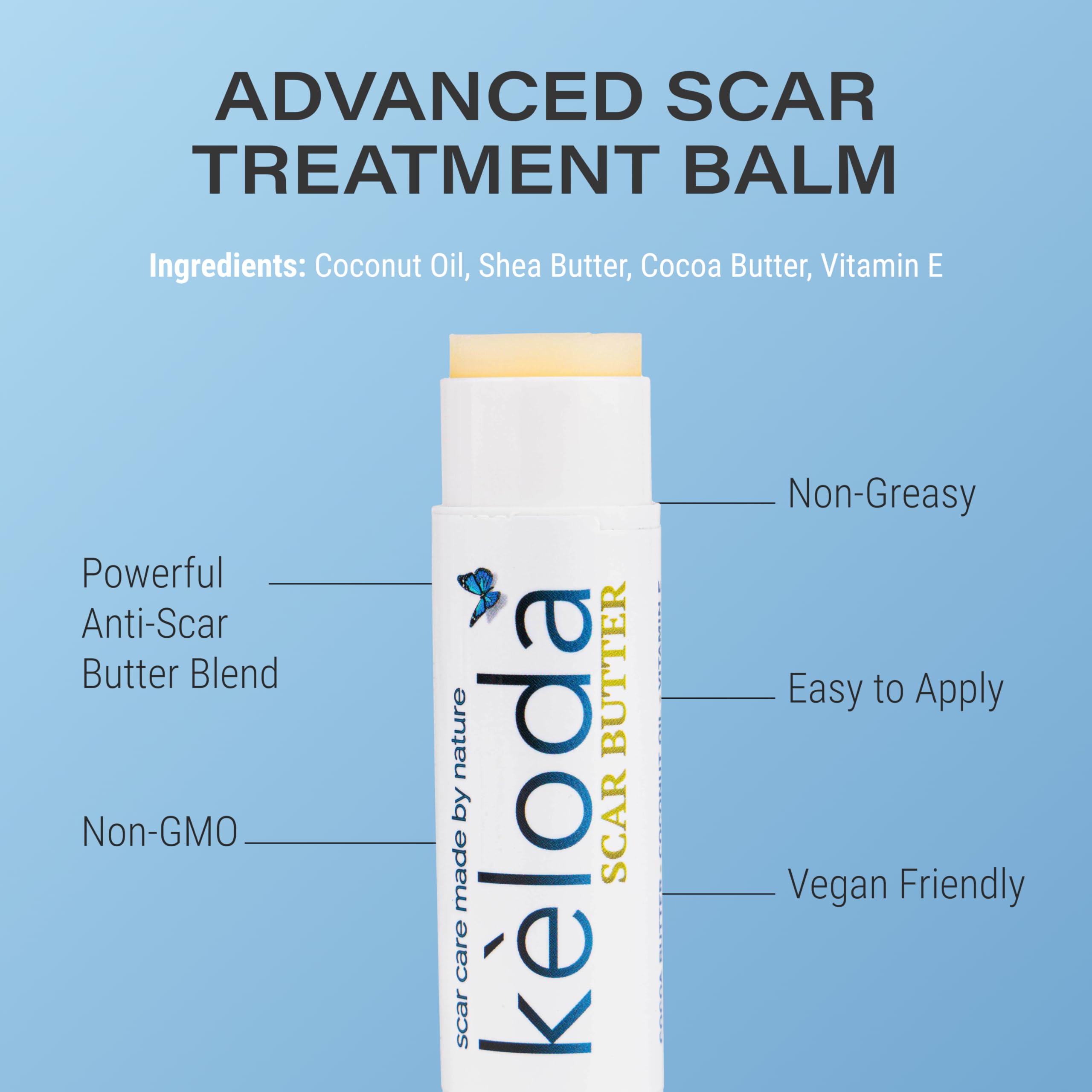 Scar Cream Stick - Advanced Treatment With Vitamin E & Cocoa Butter For Old & New Scars, Stretch Marks