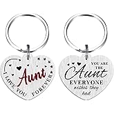 Mataly Aunt Gifts Keychain - I Love You Birthday Gift for Aunt from Niece Nephew - Auntie Gifts for Women Christmas