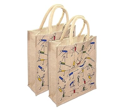 Style and Culture Womens Jute Bag for Multipurpose Use - Lunch Bag, Shopping Bag, Gift Bag (Multicolour)