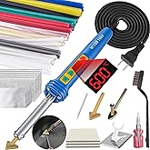 GNI Upgraded 150W LED Digital Adjustable Temperature Plastic Welder | 106PCS Welding Rods Repair Kit, 4 Tips 3 IN 1 Soldering Iron Kit, Plastic Welding Kit for DIY/Bumper Kayaks
